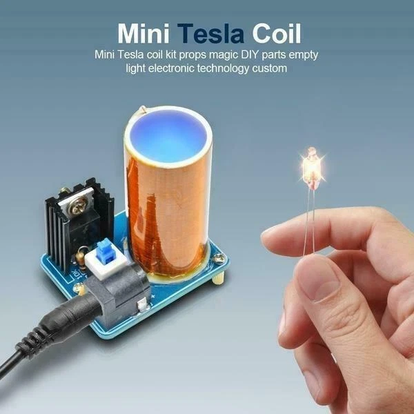 DIY Mini Tesla Coil Kit 9-12V BD243C Electronic Wireless Transmission Generator - Image 2 of 4