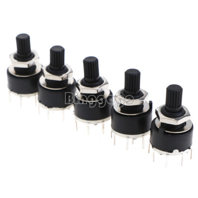 16MM Rotary Switch 2 Pole 3 4 position 1 Pole 5 6 8 Position Axis Band Switch