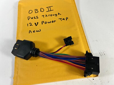 OBD2 Pass-Through Power Tap   12V Automotive Diagnostic Adapter