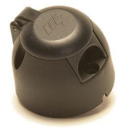 Trailer & Towbar Parts - 7 pin 12n Plastic Socket -  Black Towing Electrics Plug - Picture 1 of 1