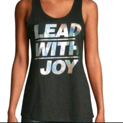 NEU ZUMBA Gr.M 'LEAD WITH JOY' TOP SCHWARZ