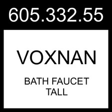 IKEA VOXNAN Bath Faucet Tall Chrome Plated 605.332.55