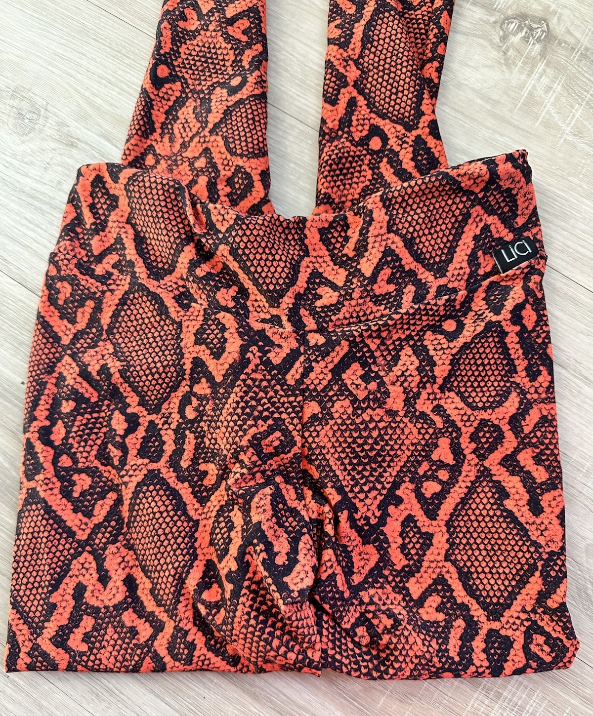 Lici Fit Red & Black Venom Python Leggings Size M… - image 3