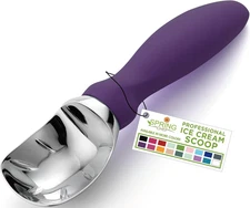Spring Chef Ice Cream Scoop with Soft Grip Handle, Professional Heavy Duty Sturd