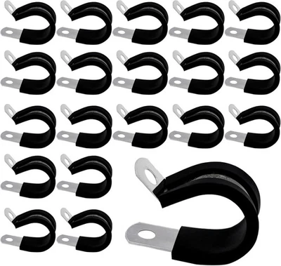 KLINNA 20 Stück 20mm Rohrschellen aus 304 Edelstahl, P-Klammern & Kabelschellen mit