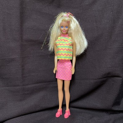 Mattel Barbie Puppe 90er Splash N Colour Glitzer Gold Great Weekend Outfit 