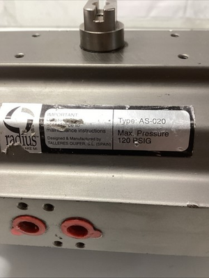 #ad RADIUS AS 020 Series A Pneumatic Rack amp; Pinion Spring Return Actuator U 297 $189.00