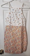 American Eagle White Orange Floral High Neck Mini Dress Size XS