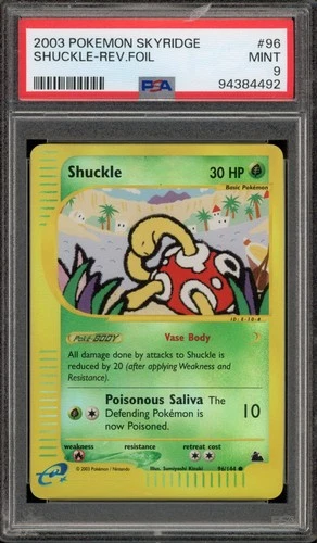Pokemon Shuckle Skyridge Reverse Holo #96 PSA 9 Mint