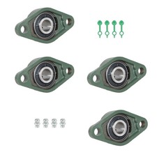 4PCS UCFL204-12 Solid Pillow Block Flange Mounted Bearing 3/4" Bore 2 Bolt