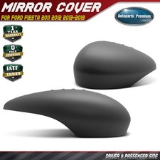 Pair Mirror Cover Cap Primed Gray For Ford Fiesta 2011-2019 W Turn Signal Lamp