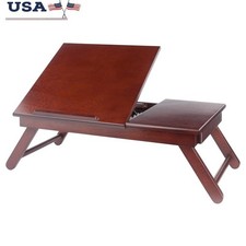 Portable Lap Desk W/ Drawer Flip Top Adjustable Desk Tray Reading Writing New