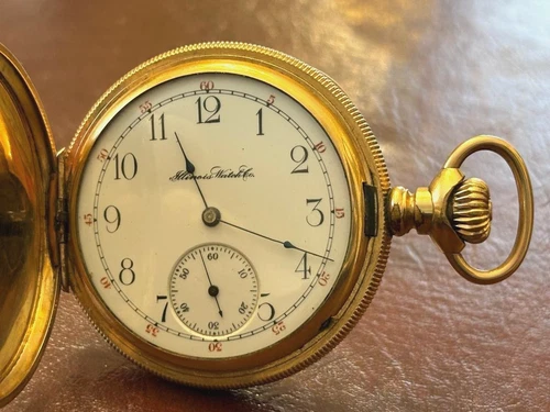 Vintage Illinois Watch Co. Pocket Watch - Not Working- For Parts or Repair