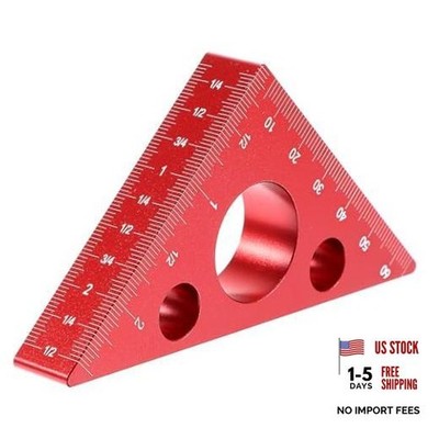 Ymapinc High-Precision Thickened Triangle Ruler Layout Measuring, 45/90 Red