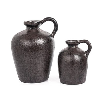 Sungmor Cast Iron Mini Jug Vase, Small Pitcher Vase with Handle, Farmhouse Decor