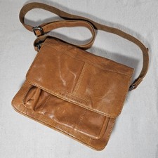 Bolso de Hombro Mensajero de Cuero Spikes and Sparrow Multi Compartimento Nuevo Sin Etiquetas