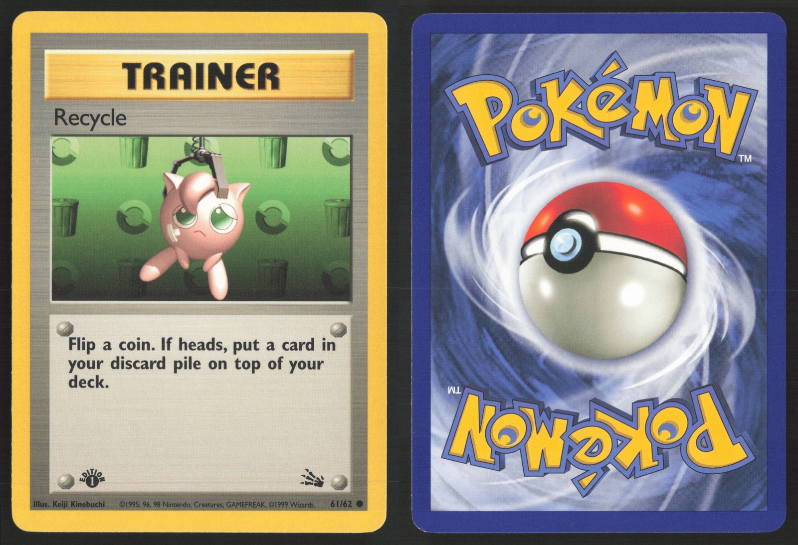 Pokemon TCG | Recycle 61/62 | Fossil Common 1st Edition | Near Mint