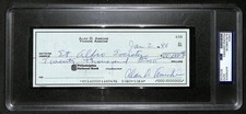 Alan Ameche Signed/Auto 1986 Bank Check 1954 Heisman Wisconsin PSA/DNA 205384