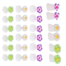 Reusable Foot Separators with Flower Design for Pedicure Nail Polish 24 Pieces
