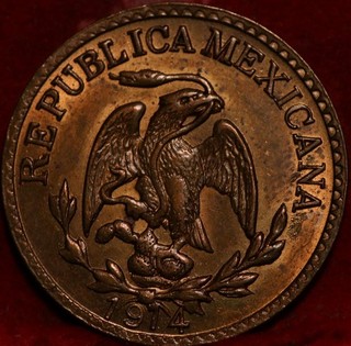 Uncirculated 1914 Mexico Durango 5 Centavos Foreign Coin