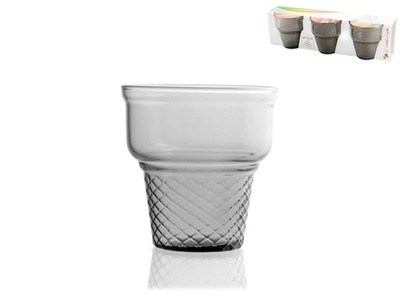 Set 3 Cornet Schalen Grau 24,5 cm Pasabahce 410006