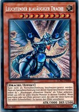 Leuchtender Blauäugiger Weißer Drache Neu Secret Rare Yugioh deutsch LCKC-008