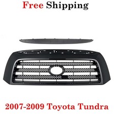 For 2007-2009 Toyota Tundra Grille Assembly Grille Molding Black Set Of 2