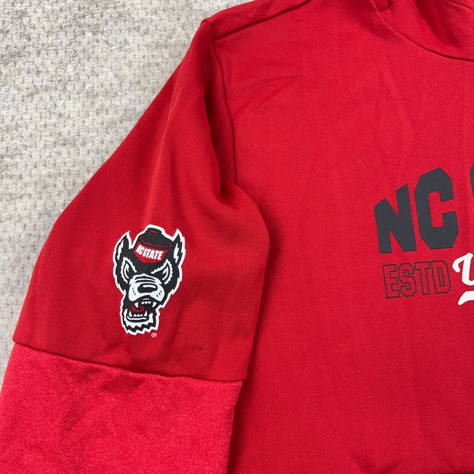 NC State Wolfpack Sudadera con Capucha Mujer XL Roja Adidas Sudadera Rendimiento Universitario Foto 4 de 4