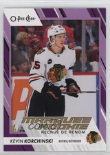 2023-24 O-Pee-Chee Marquee Purple Border /49 Kevin Korchinski #587 Rookie RC
