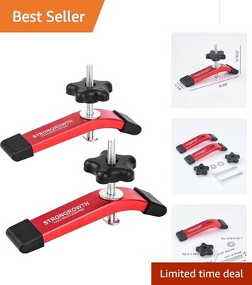 2PK T-Track Hold Down Clamps - 1500 lbs Strength, Rust-Resistant Finish