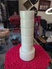 Vintage Mid Century Modern White Milk Glass Flower Vase Imperfection