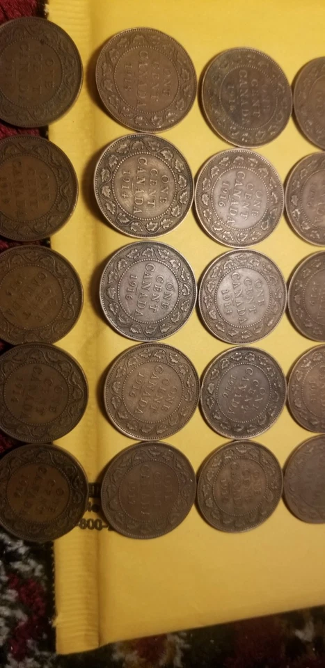 Canada Large Cent Coins Collection 25 Coins Idser1. - Image 4 of 4