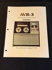 Ampex AVR-3 Videotape Recorder Reproducer Intelligent VTR Booklet Vtg 1976 1970s