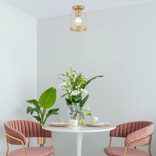 Designers Fountain D273M-SF Tafo 7"W Semi-Flush Mount Ceiling - Black - Picture 7 of 12