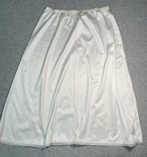 Vanity Fair Skirt Slip Lace Trim 24  Small Nylon Made In USA