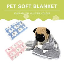 Soft Cute Pets Dog Blanket Winter Warm Coral Fleece Towel For Small Medium Dogs