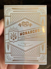 WHITE GOLD Theory11 MONARCH Playing Card Deck