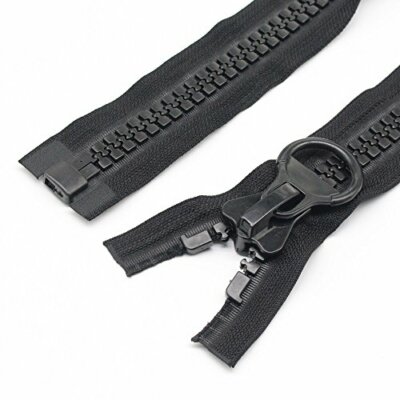 Chiusura lampo in nylon catena 5 doppio cursore Testa di moro 66 cm – GIFA Accessori
