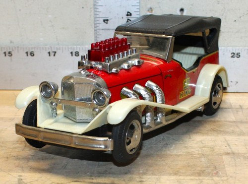 Vintage Taiyo Old Time Auto Deluxe King batteriebetriebenes Blechspielzeug Auto Bump & Go