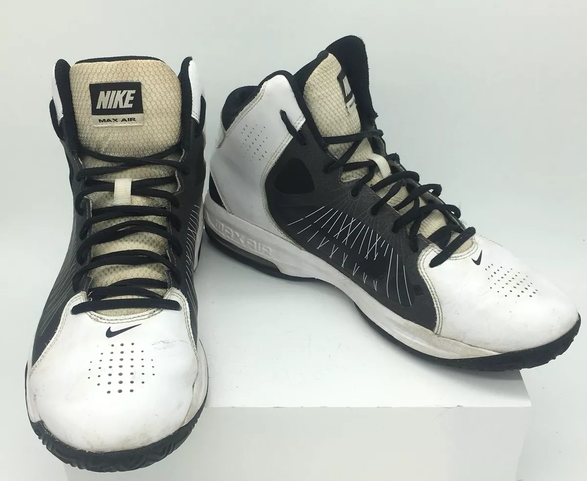 NIKE Air Max FLYWIRE 622041 100 Basketball Shoes Black White US 11 UK 10 EU 45