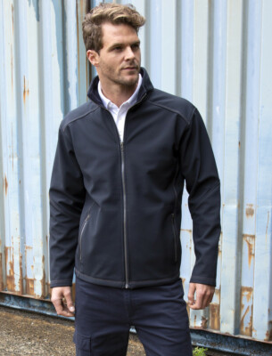 Herren Result Verdreifachen Stich Softshell Workwear Jacke Mantel Windabweisend