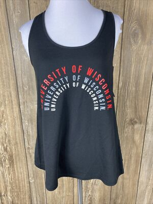 #ad #ad Boxercraft Womens Black University of Wisconsin Tank Top Size Small Sleeveless $17.49