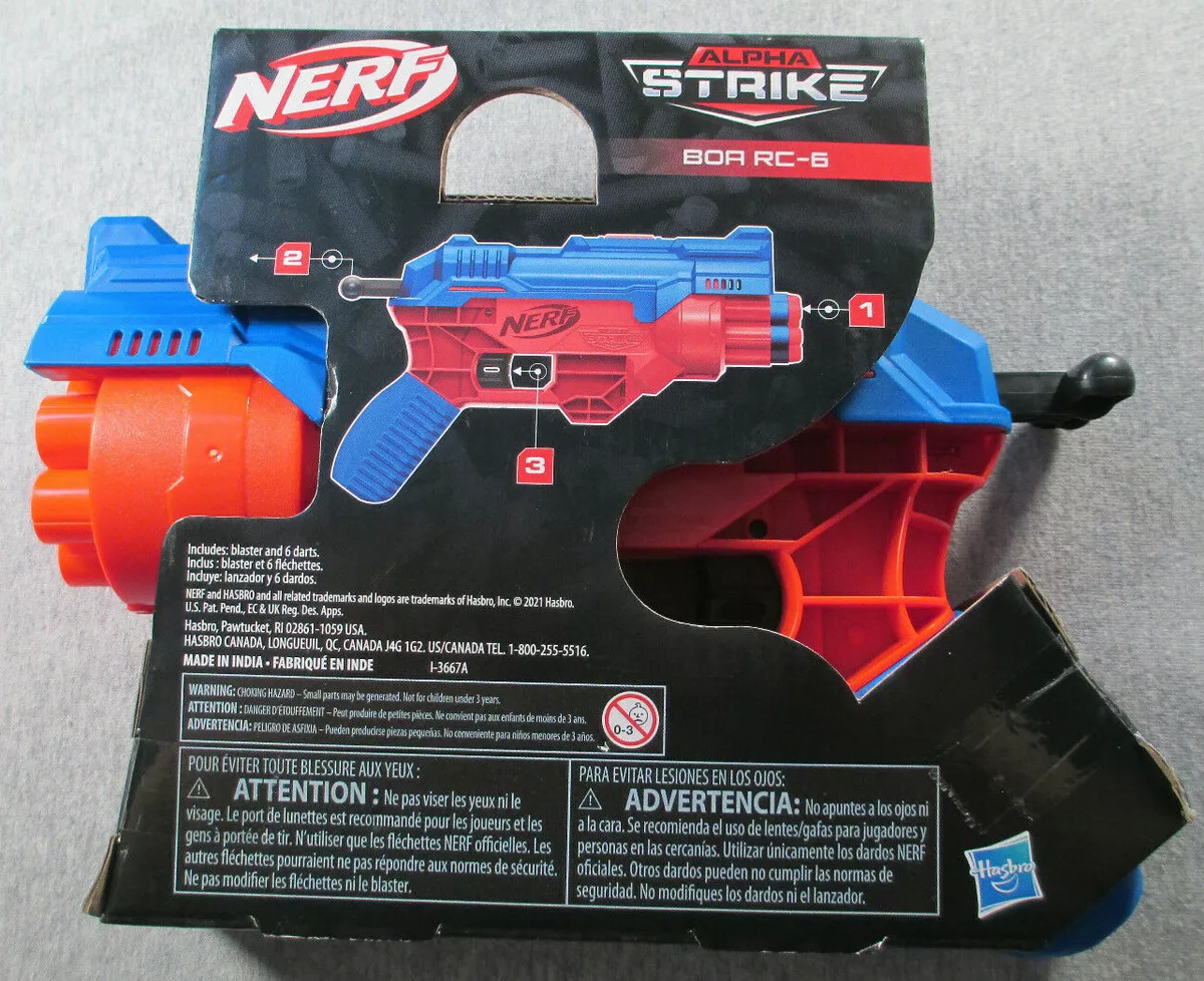 Lançador de Dardos Nerf Alpha Strike Boa RC-6 Tambor Giratório para 6  Dardos F2985 - Hasbro | Submarino