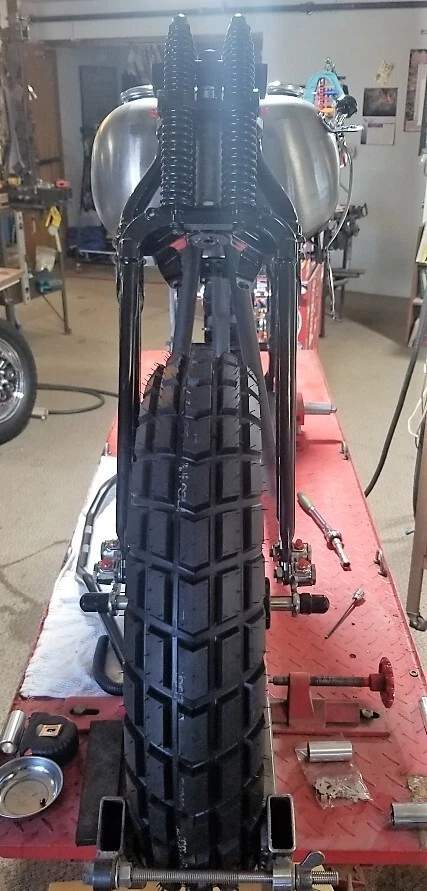 Black Adventure Bobber ST Frame Antique Springer Rolling Chassis,Shift Tank,Solo - Image 3 of 4