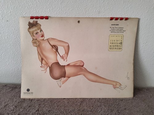 1943 Esquire Varga Verses By Phil Stack 12 Month Pin Up Calendar Complete