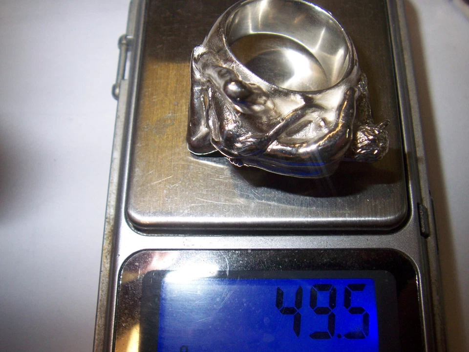 WMM-Werner Müller Mannheim-Erotik-Frau-Dame-Teufel-Diablo-935-Silber-Ring - Bild 1 von 4