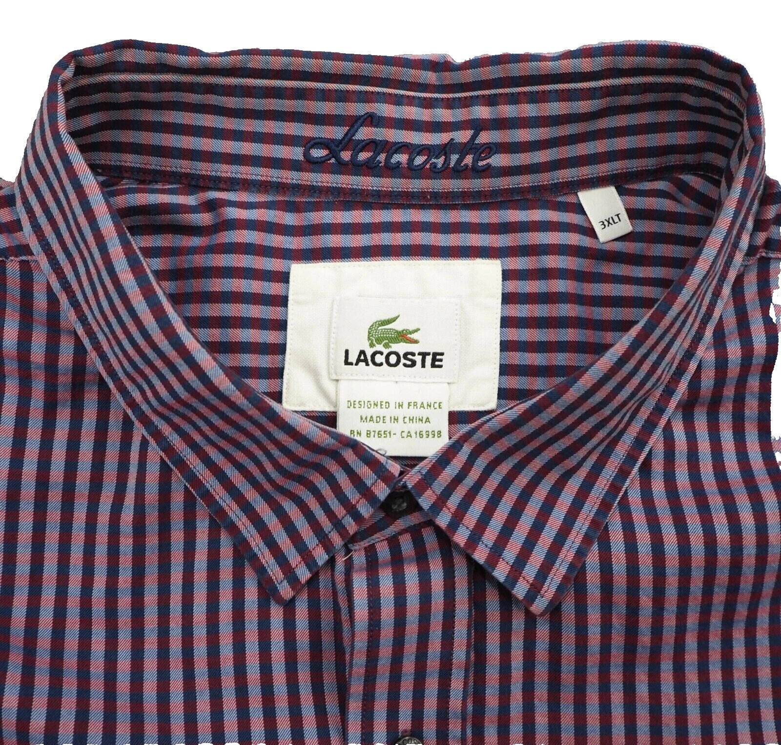Lacoste Big & Tall Casual Button-Down Shirts for Men