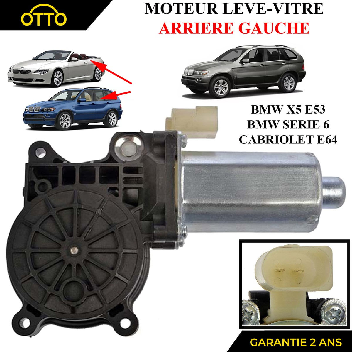 Motore Alzacristallo Elettrico Posteriore Sinistra per BMW Serie