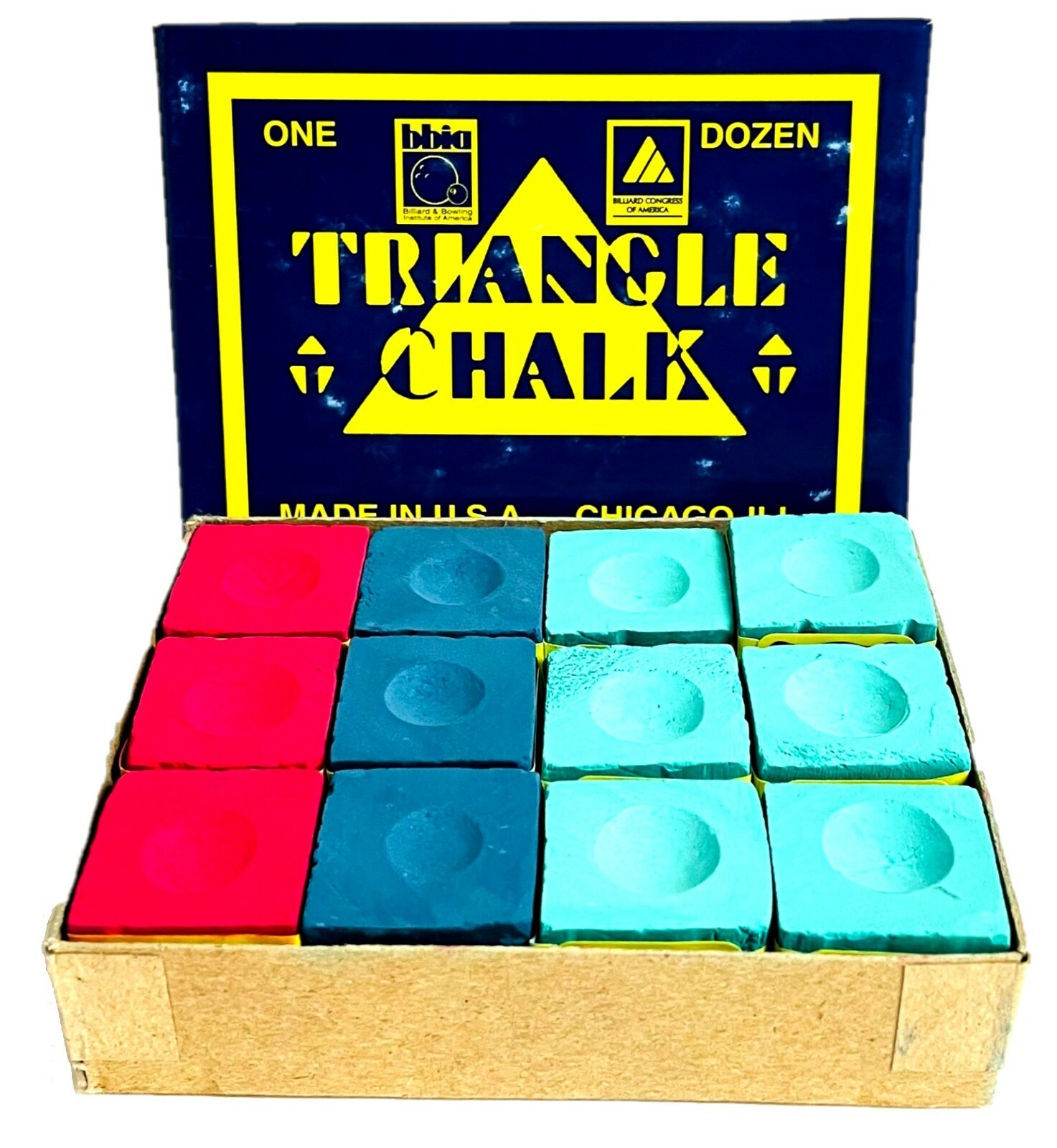 Genuine Triangle Pool & Snooker Billiards Cue Tip Chalk 1, 2, 4, 6 or ...