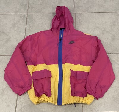 Nike Windrunner Full Zip Jacket Hoodie Neon Colorway size